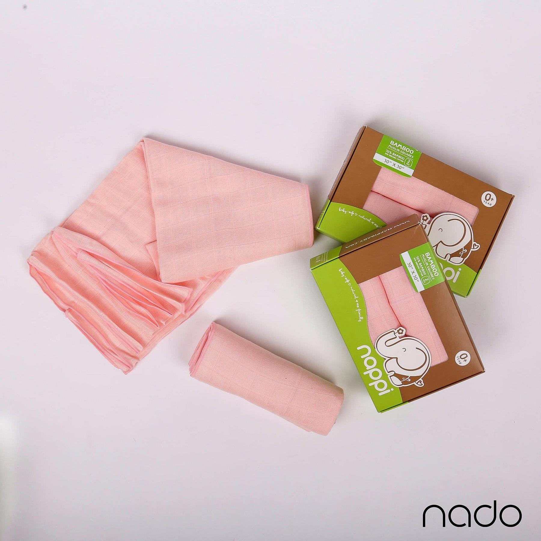 Hộp khăn set 2 màu hồng Nappi 77x77cm