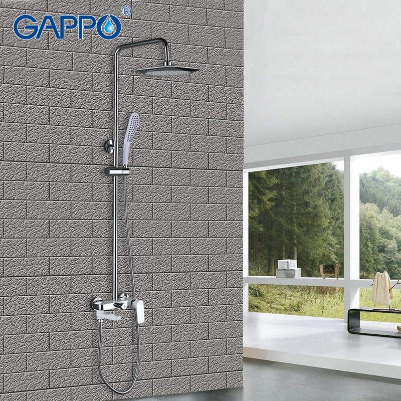 Cây sen đứng nóng lạnh GAPPO G2448 với lớp mạ Ni-Cr cao cấp, phủ ceramic trắng sứ sang trọng, bát sen hiệu ứng mưa rơi