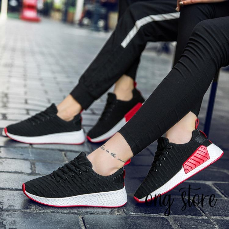 Giày đôi, giày cặp, giày thể thao gân nam nữ đế đỏ