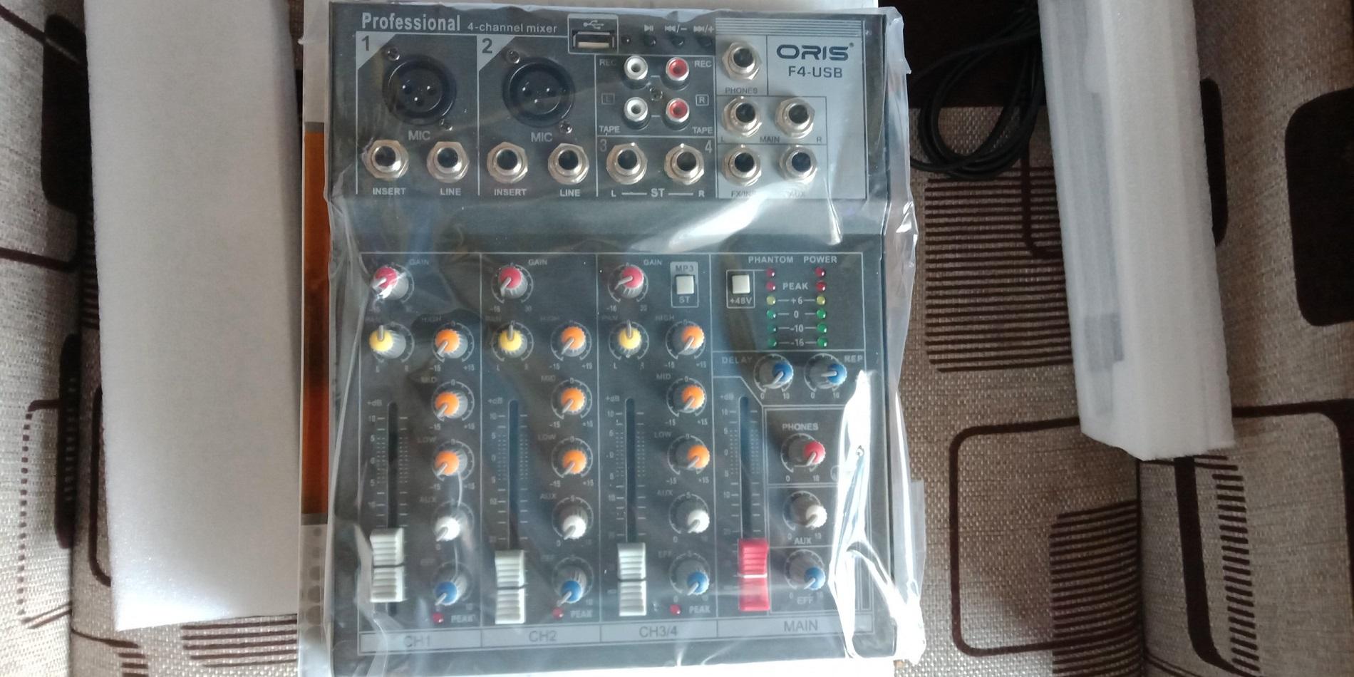 [HCM]BỘ TRỘN ÂM MIXER KARAOKE-LIVE STREAM ORIS F4-USB