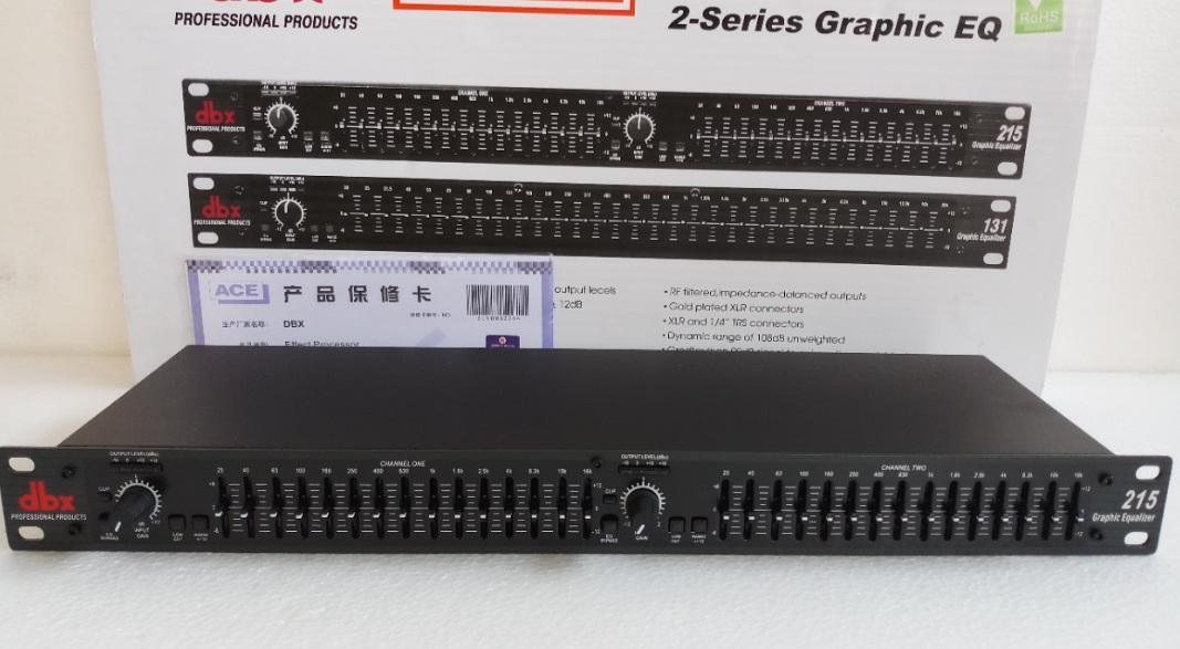 Loc tiếng Equalizer DBX 215 (Đen), bộ xử lí âm thanh xấu