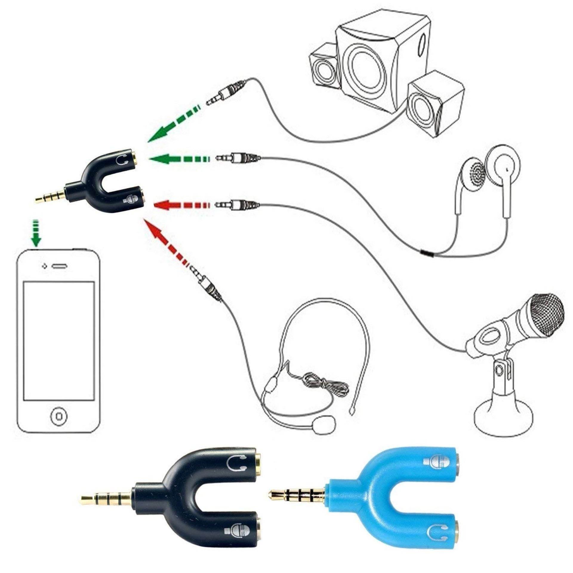 Jack chia Audio 3.5 ra Mic và Loa