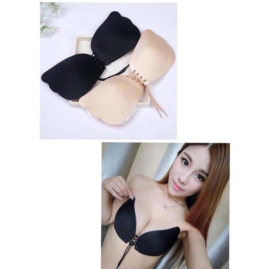 Áo dán nâng ngực dây rút