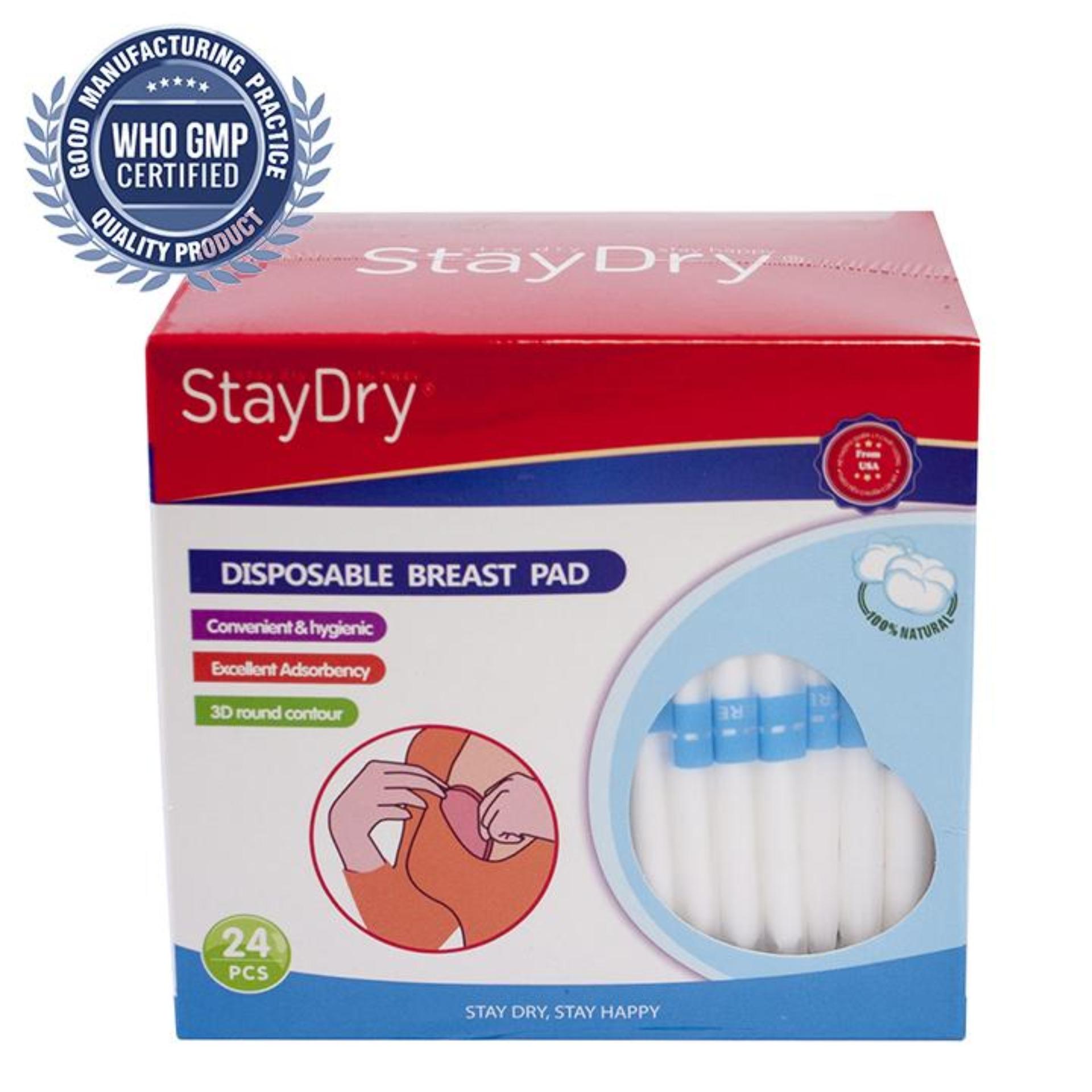 [HCM]Miếng lót thấm sữa StayDry (24 miếng/hộp)
