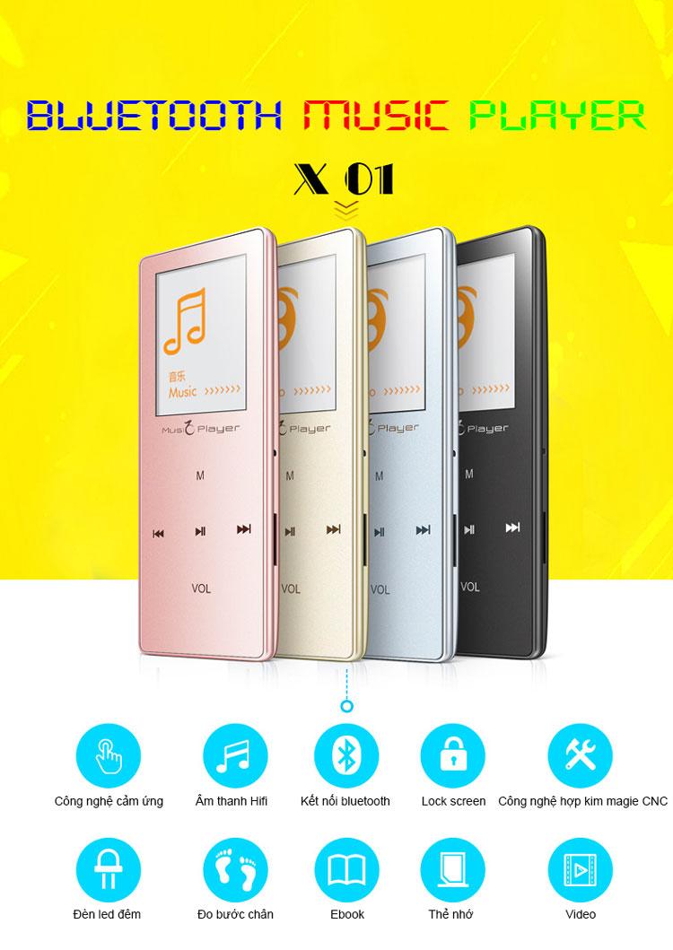 Máy nghe nhạc lossless bluetooth Uniscom X01