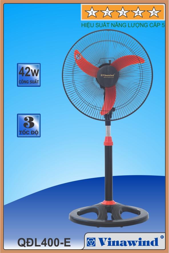 Quạt đứng lửng Vinawind QĐL400-E/M (Đen)
