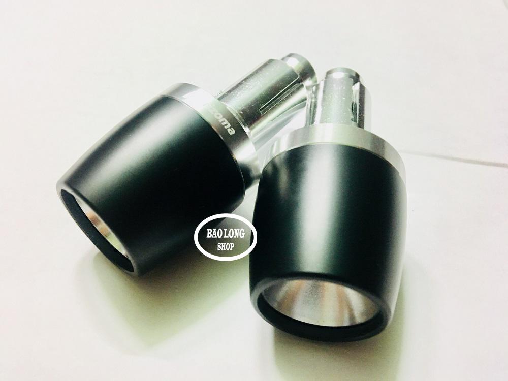 Cặp gù tay lái cao su Rizoma dành cho xe máy,moto,pkl(màu Bạc)