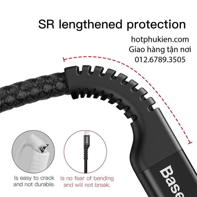 [HCM]Dây cáp sạc lò xo Lightning Cho iPhone iPad Hiệu Baseus thế hệ II đầu sạc bọc cao su chống đứt gẫy trang bị chip sạc thông minh (BH 3 tháng 1 đổi 1) (Màu ngẫu nhiên đen hoặc đỏ) - Phân phối HotPhuKien