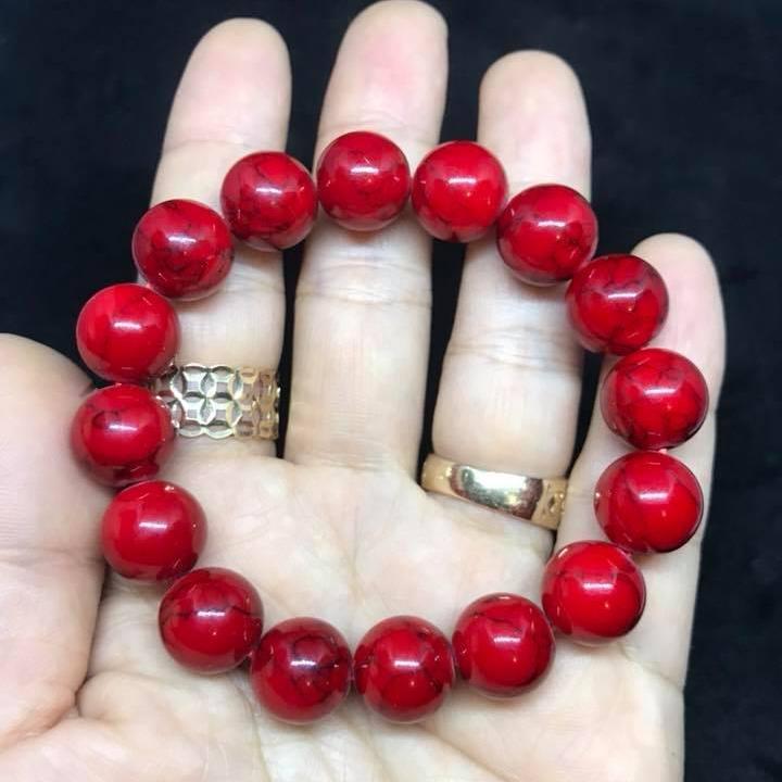 [HCM]VÒNG TAY SAN HÔ ĐỎ 12 LY