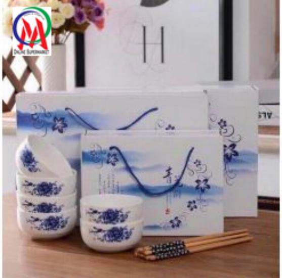 [HCM]bộ chén hoa văn 6 cái + đũa 99K