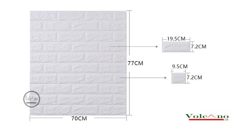 Xốp dán tường giả gạch 3D loại 1