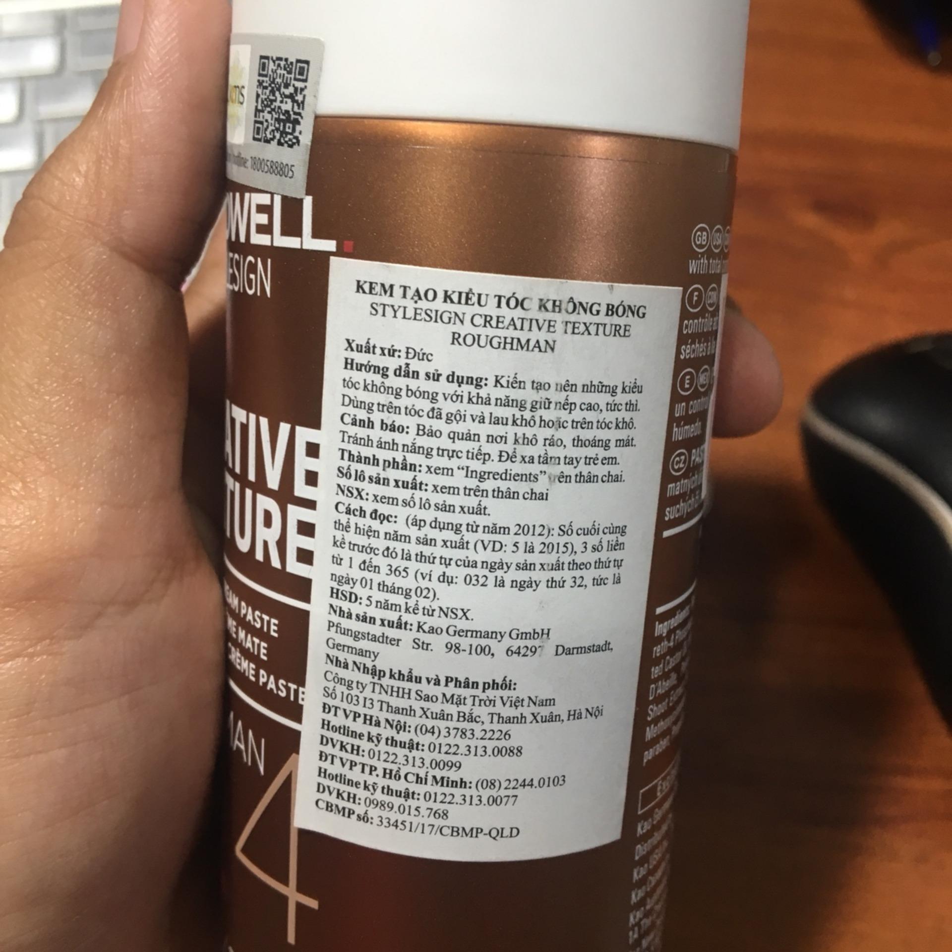 Paste tạo kiểu Roughman Goldwell ( Creative Texture 4) 100ml ( New Style)
