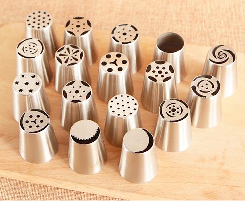 Bộ 14 Đui Bắt Bông Kem 3D Chuyên Nghiệp, Cho Khuôn Kem Sắc Nét