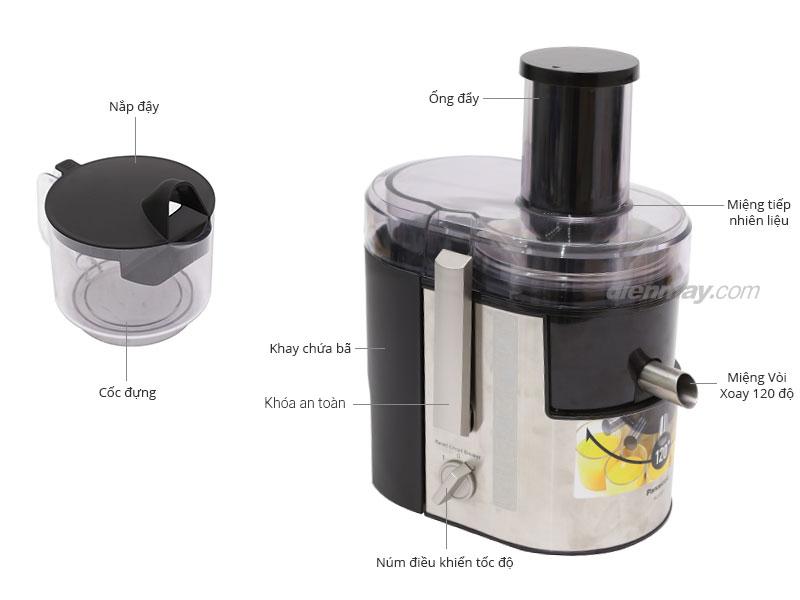 Máy ép trái cây Panasonic MJ-DJ01 (xám) - Hàng nhập khẩu