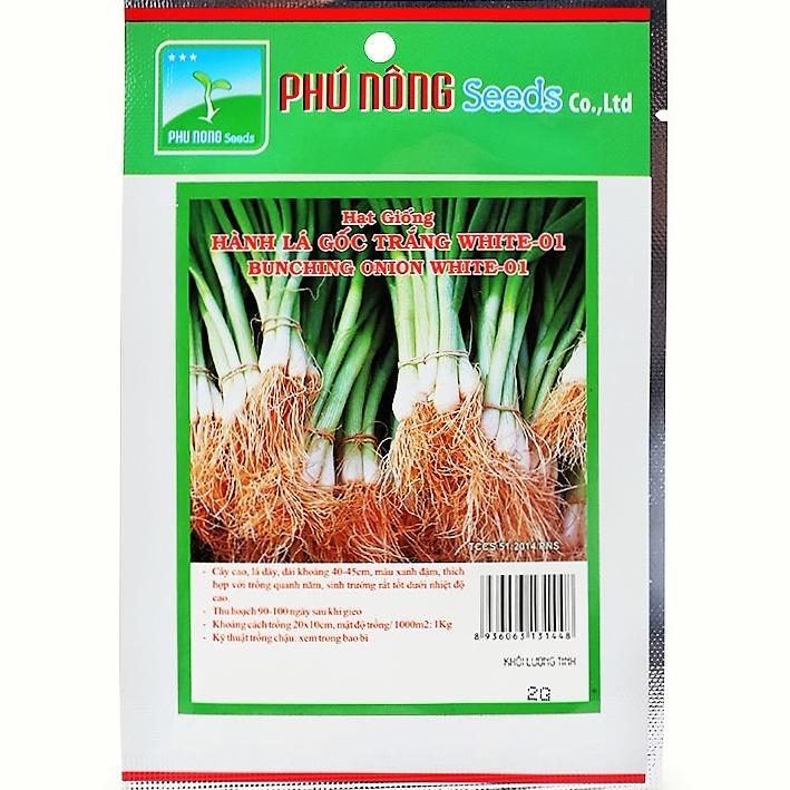 [HCM]Hạt giống hành lá gốc trắng PN White-01 - 2g