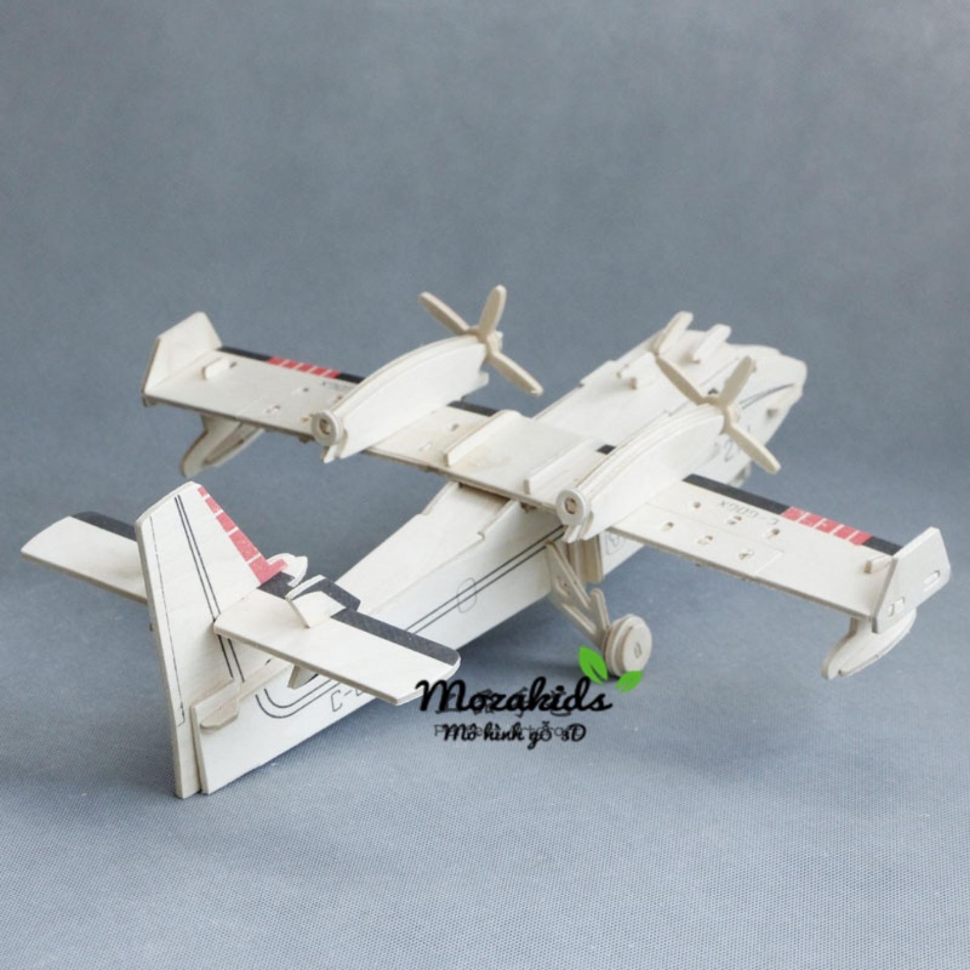 Đồ chơi lắp ráp gỗ 3D Mô hình Máy bay dân dụng