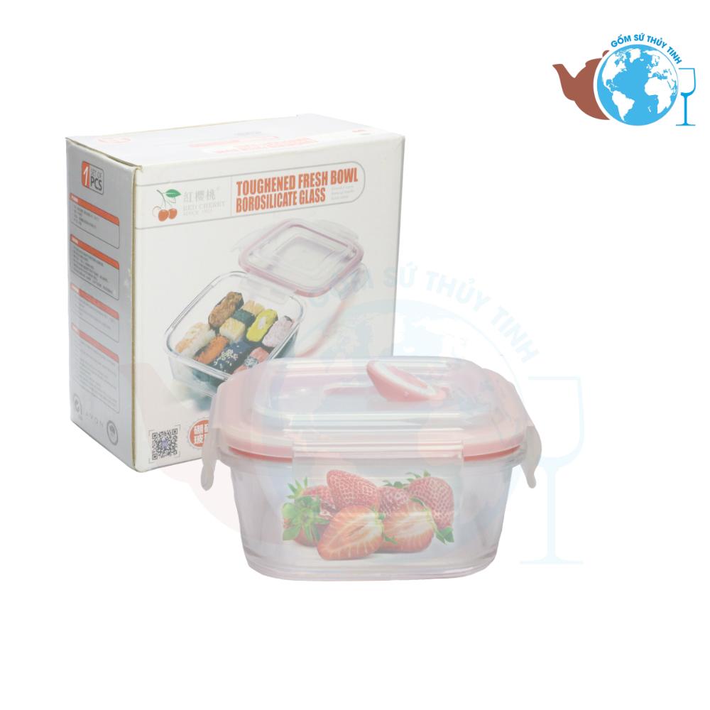 [HCM]Hộp Thuỷ Tinh Đựng Thực Phẩm 380ml
