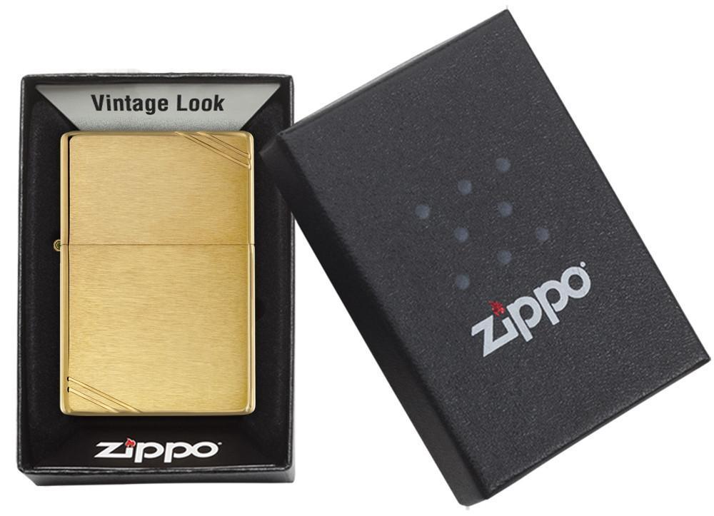Bật lửa Zippo Brushed Brass Vintage 240