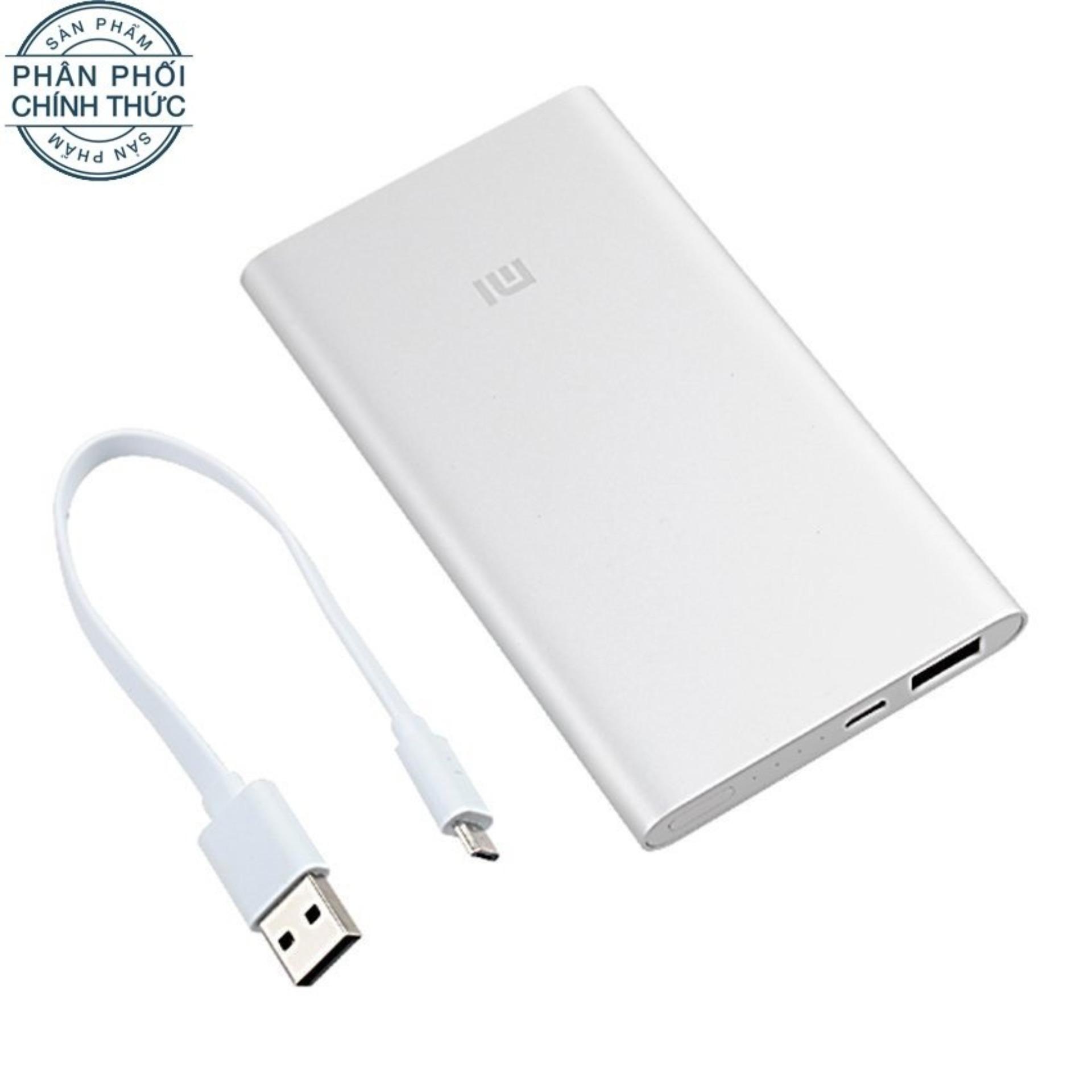 Pin sạc dự phòng Xiaomi Mi PowerBank 5000 (Bạc) - Hãng phân phối chính thức