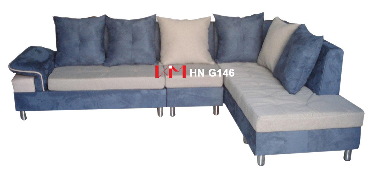 Sofa Góc HN G146 - Tặng 02 Đôn (200x200x85x75 cm)