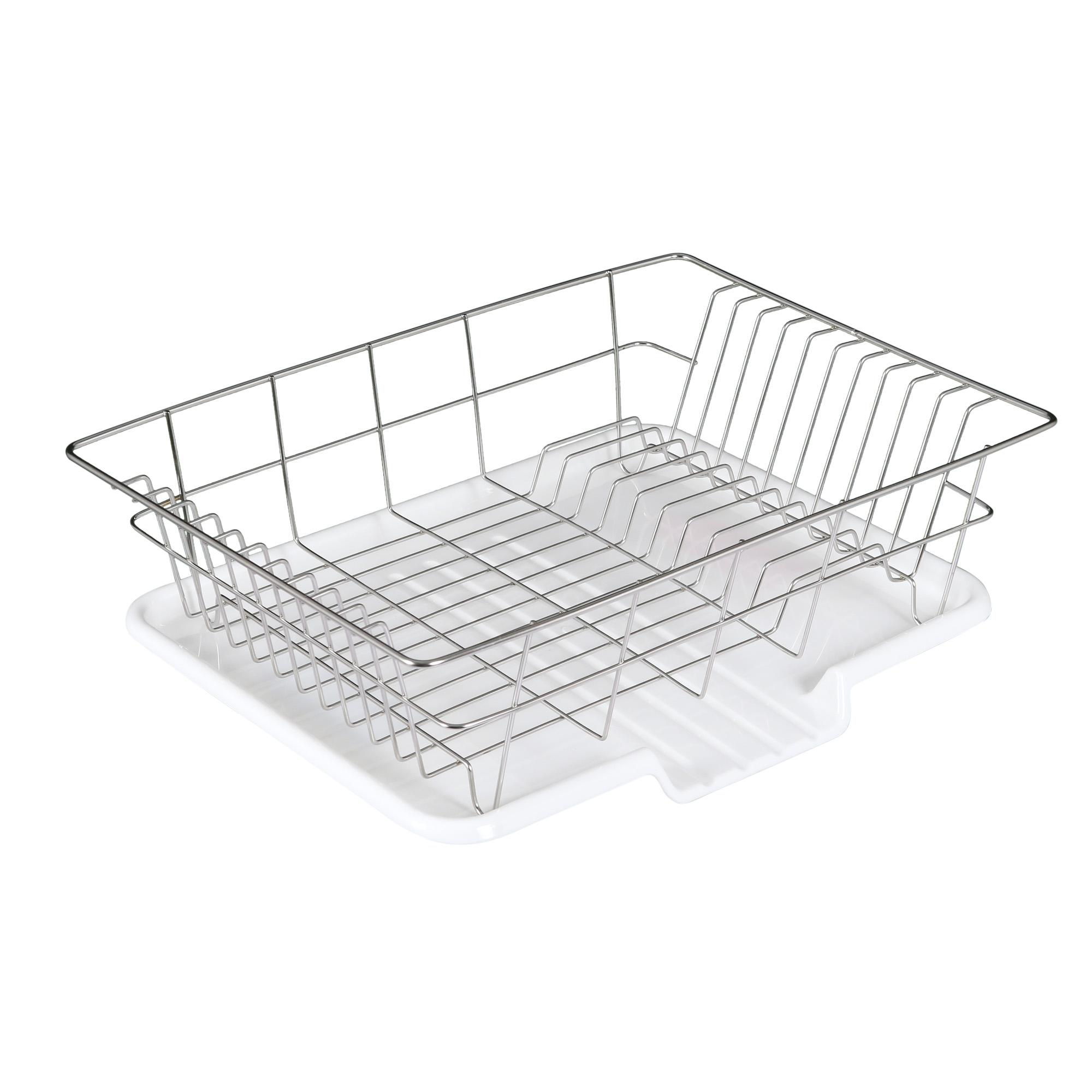 Rổ inox304 úp chén dĩa + khay hứng nước thông minh Goda