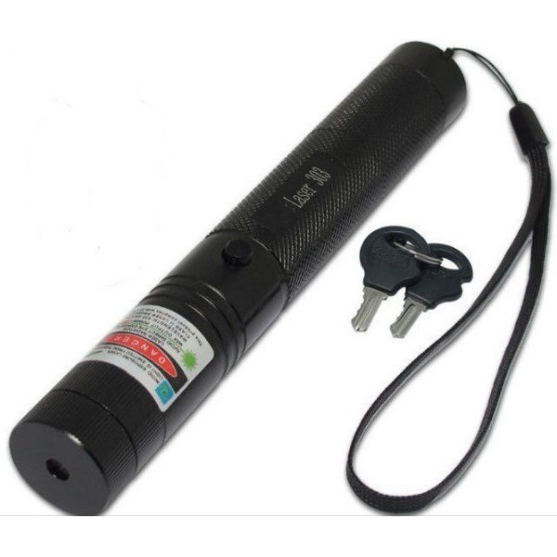 Bộ 6 đèn pin sạc Laser SDL 303 (Tia xanh) - Đen