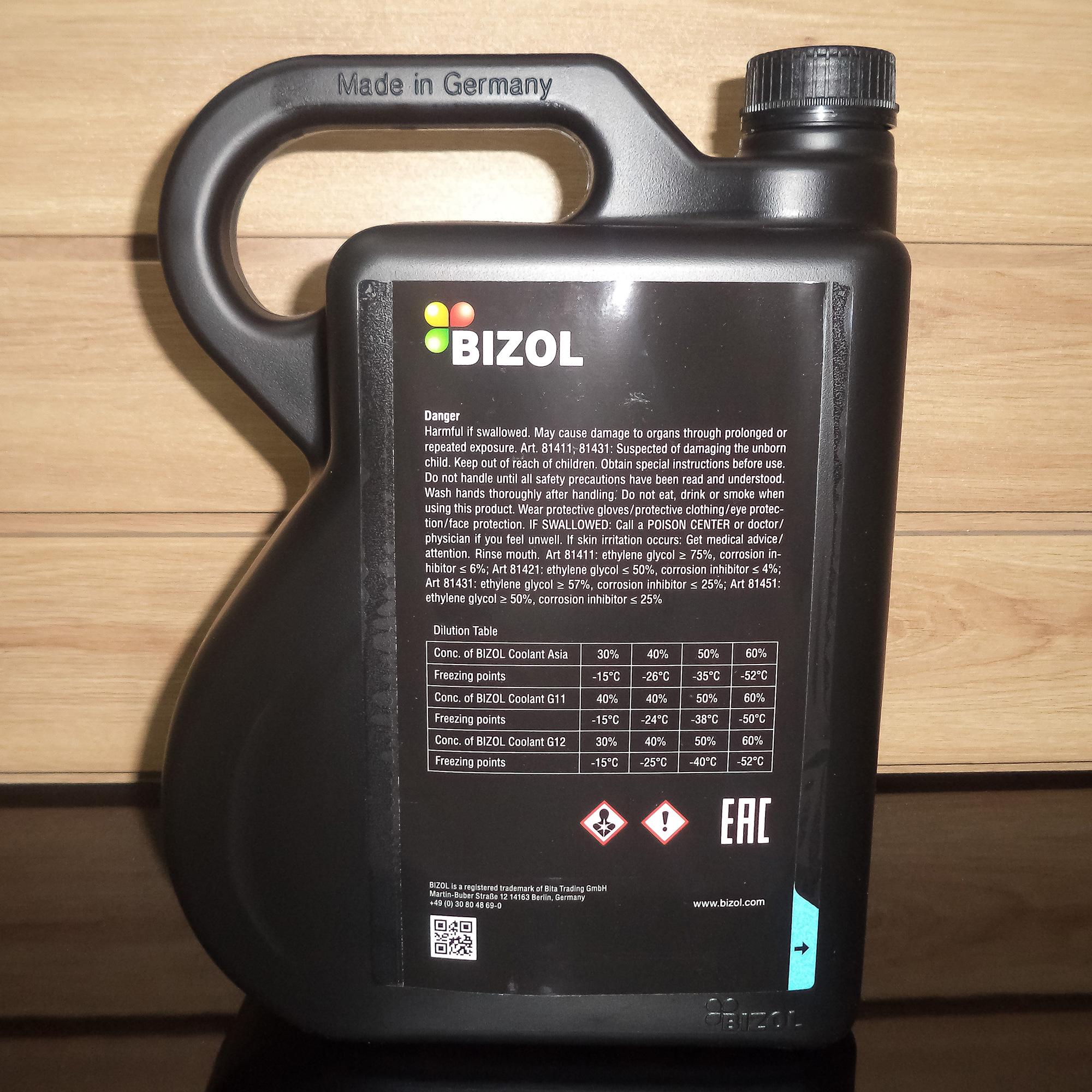 Nước làm mát Bizol G12+ (Can 5L)