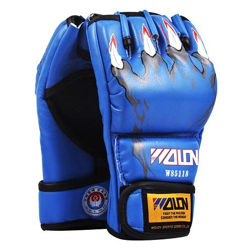 Găng tay đấm boxing hở ngón MMA Wolon màu ngẫu nhiên