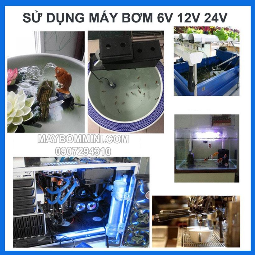 [HCM]Máy Bơm Nước Mini 6V 12V 700L JT750