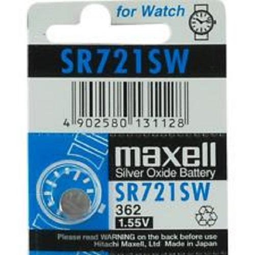 Pin đồng hồ SR721SW 362 Maxell silver oxide - Vỉ 5 viên