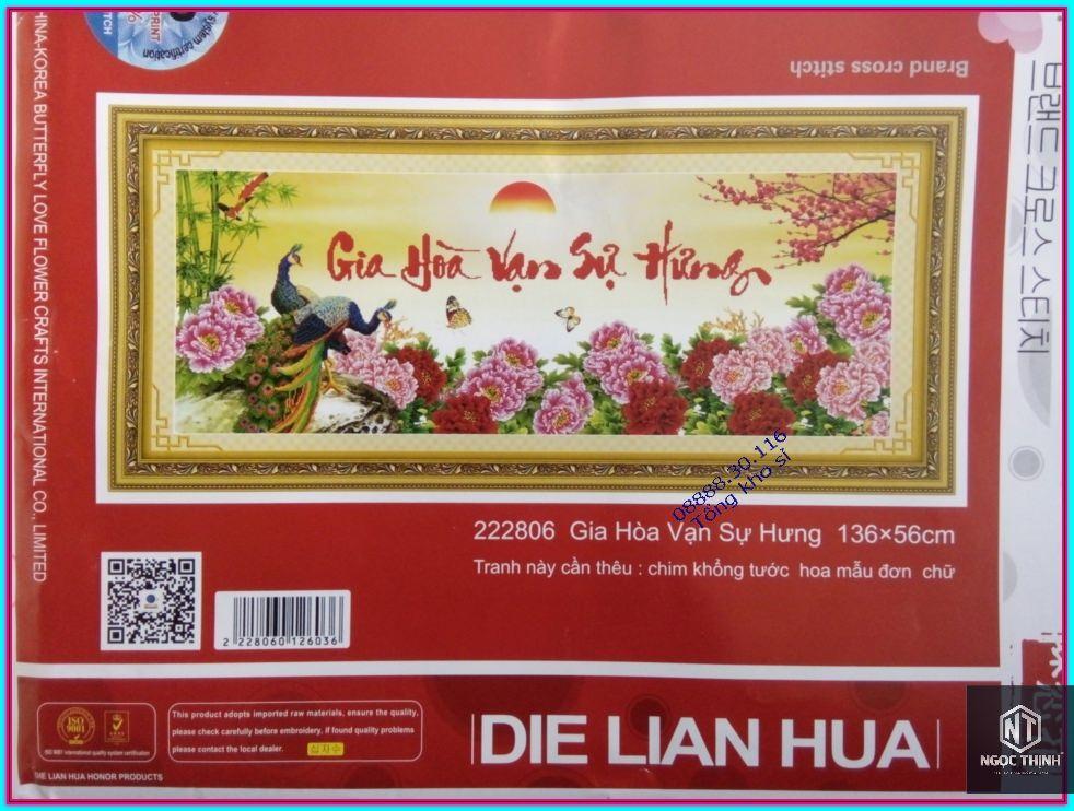 Tranh thêu chữ thập gia hòa vạn sự hưng DLH-222806-Ngọc Thịnh