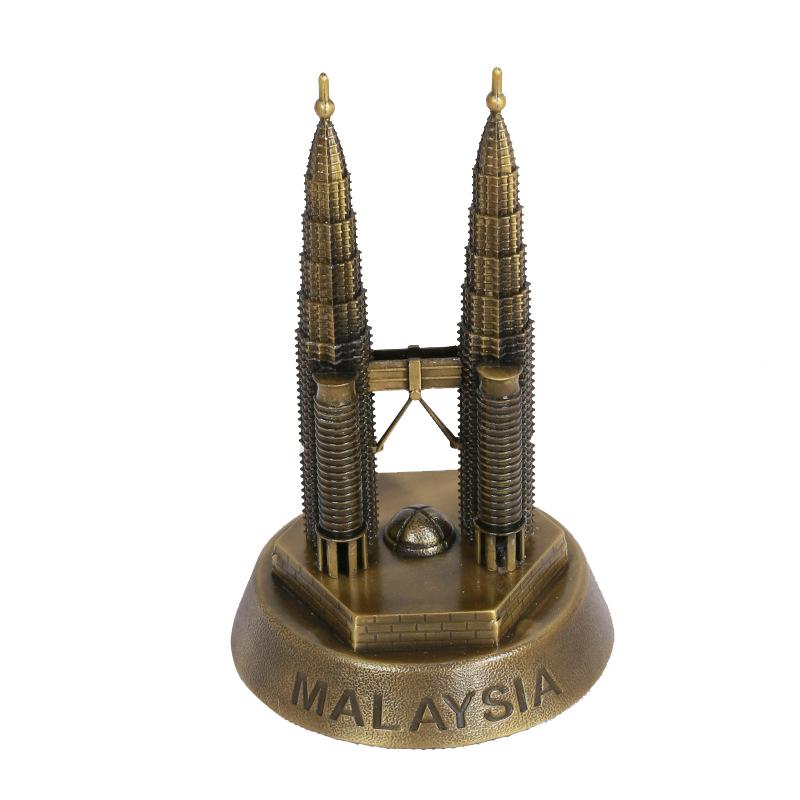 Mô hình tháp đôi Petronas cao 18.5 cm (Màu vàng rêu)