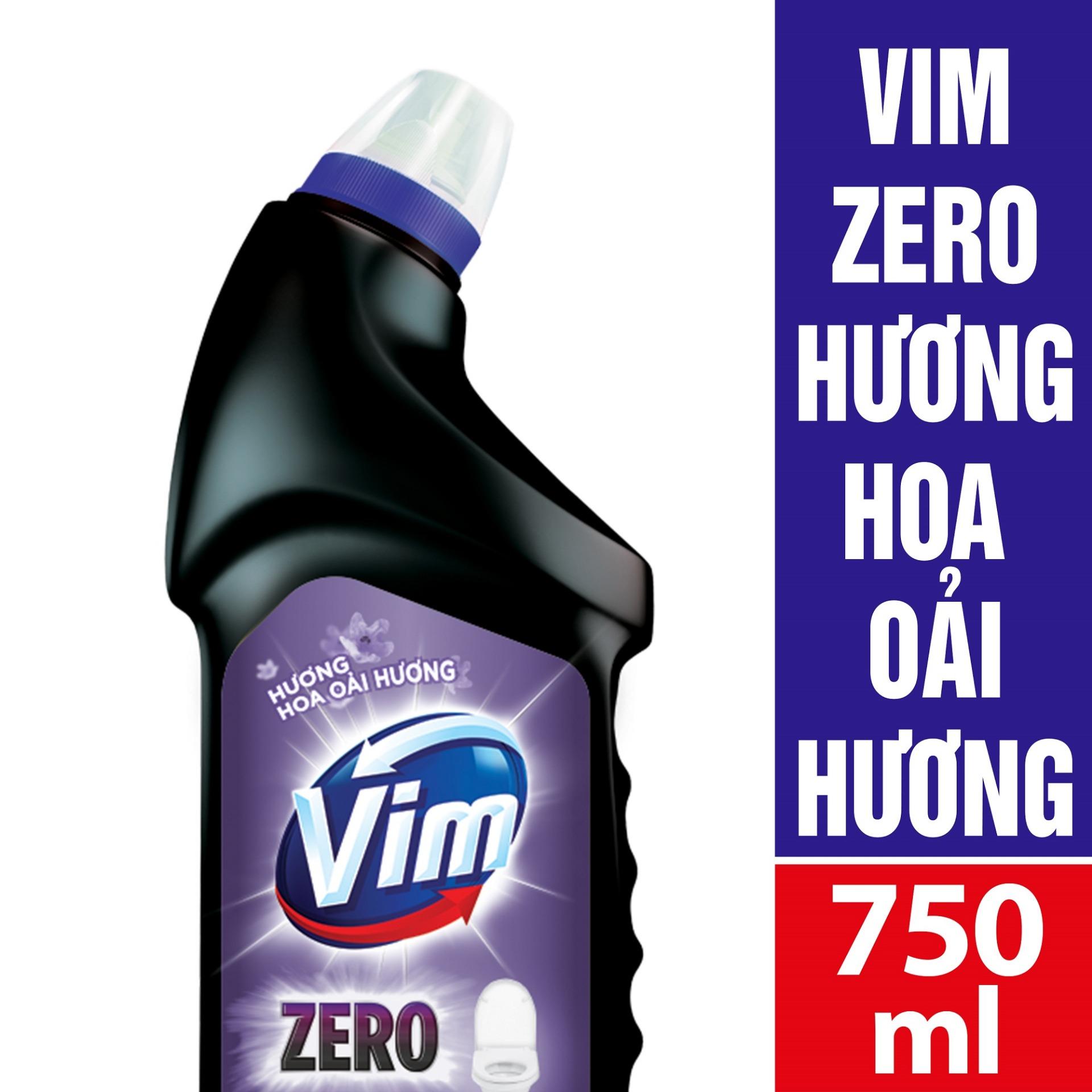 CHẤT TẨY RỬA BỒN CẦU VIM ZERO 750ML HƯƠNG HOA OẢI HƯƠNG