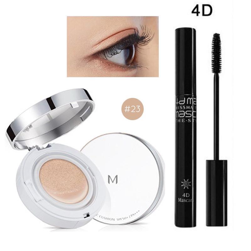 [HCM]Combo Phấn nước kiềm dầu  Magic Cushion Missha SPF 50+/Pa +++ và Chải Mi Mascara The Style 4D Missha 7g
