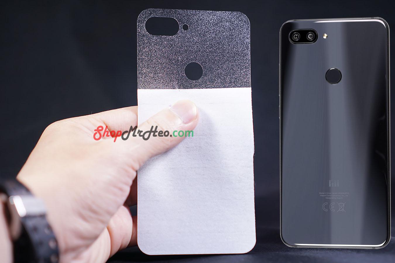 [HCM]Bộ 3 Skin Dán Mặt Lưng Vân 3D Xiaomi Mi 8 Lite