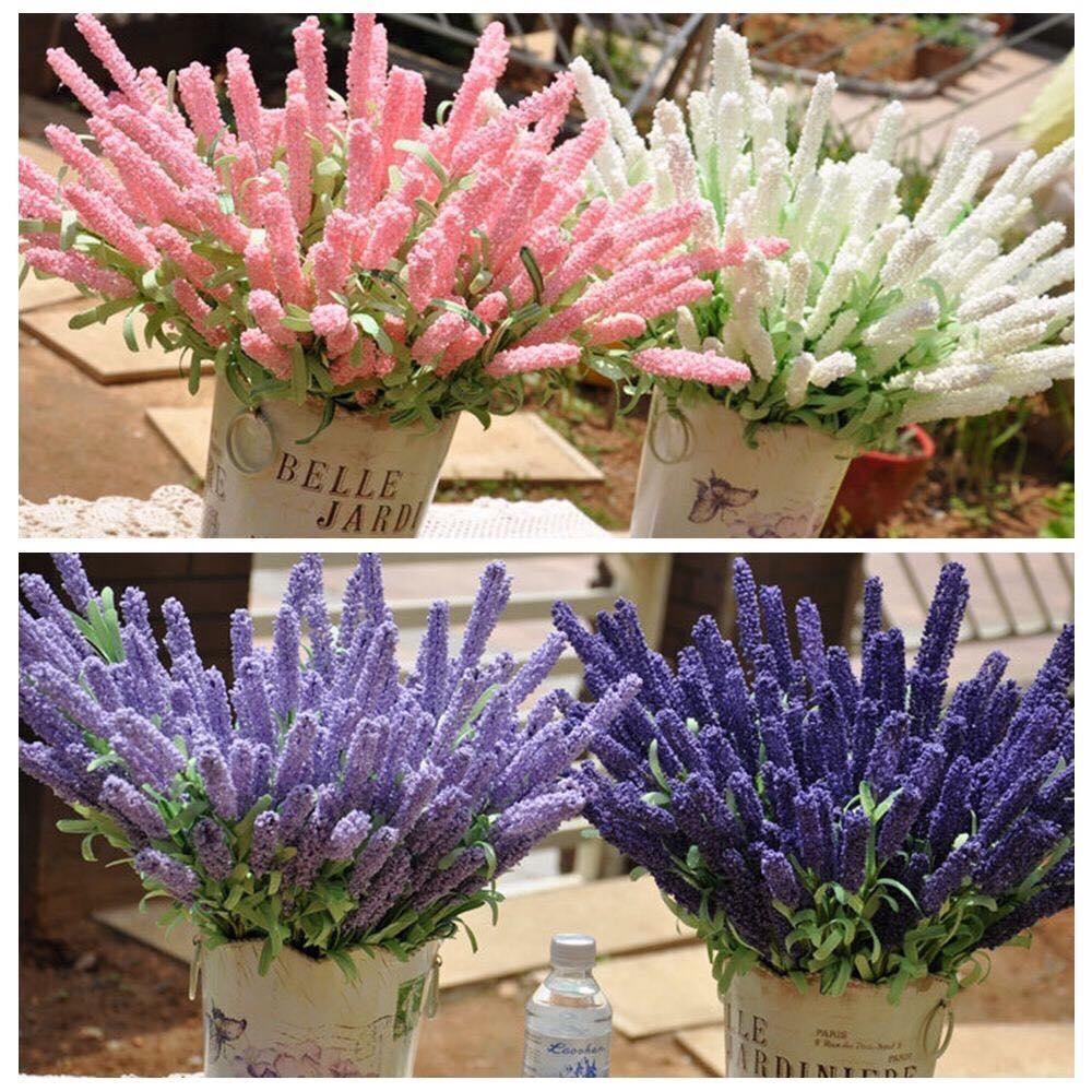 Set 10 cành hoa lavender, hoa oải hương trang trí văn phòng, góc làm việc, nội thất - hoa giả- hoa lụa cao cấp