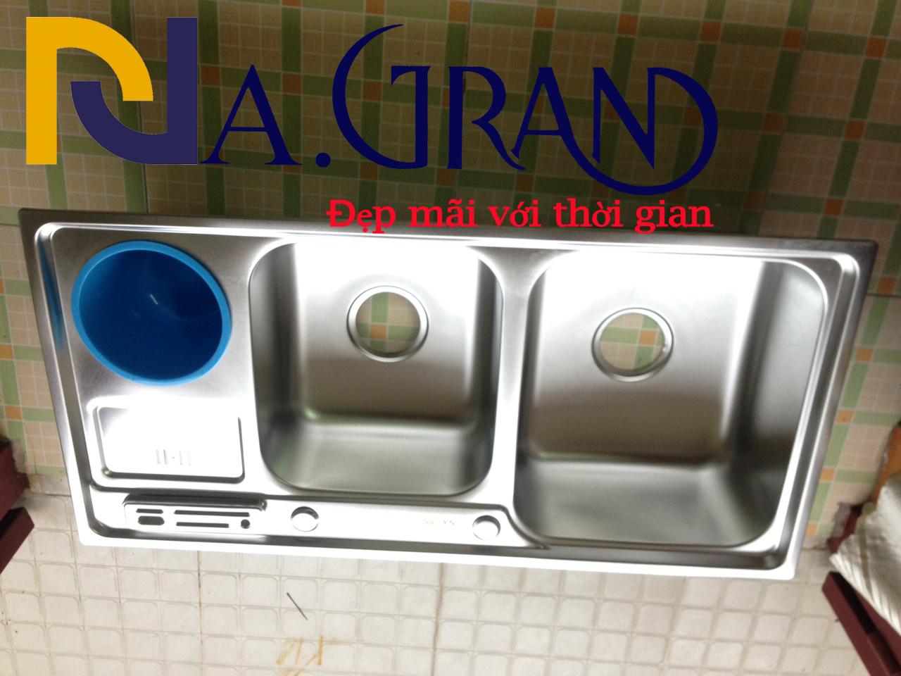 Chậu Rửa Chén Bát INOX 304 Cao Cấp N8 NA.GRAND Tặng Bộ Xả Chậu