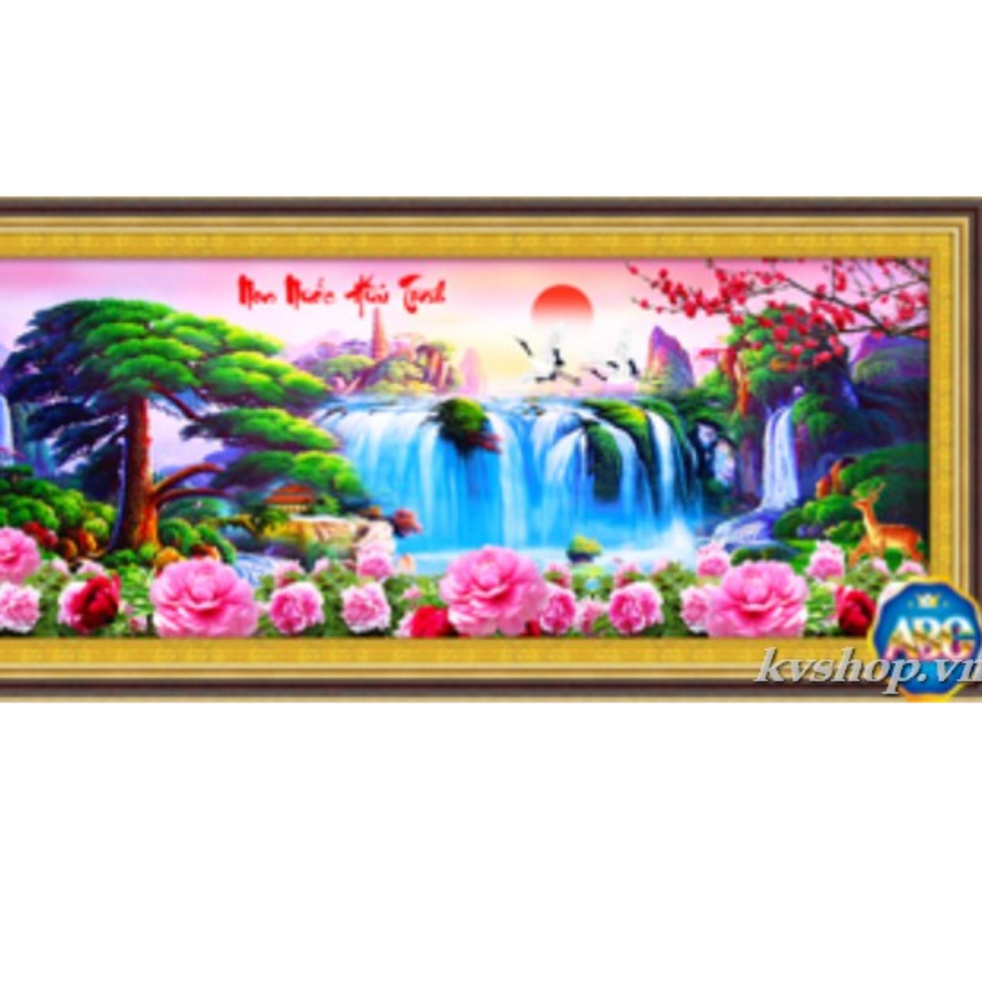 Tranh đính đá non nước hữu tình DF322