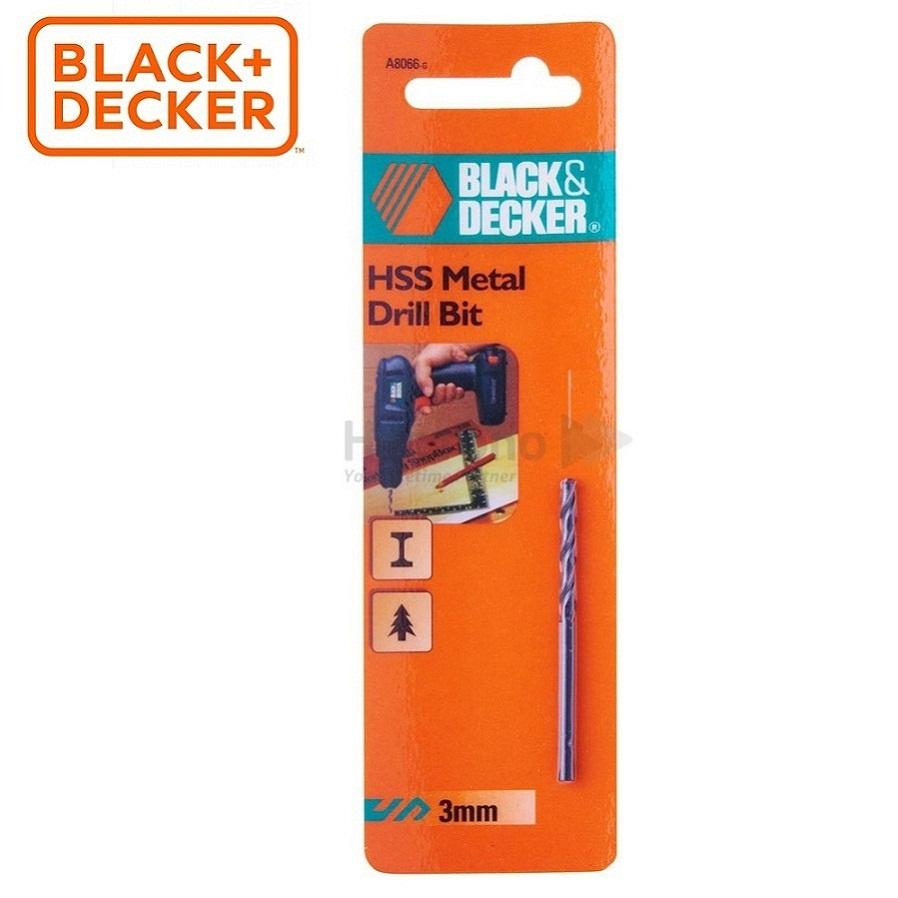 BLACK+DECKER - A8066 COMBO 3 Mũi khoan sắt HSS 3mm