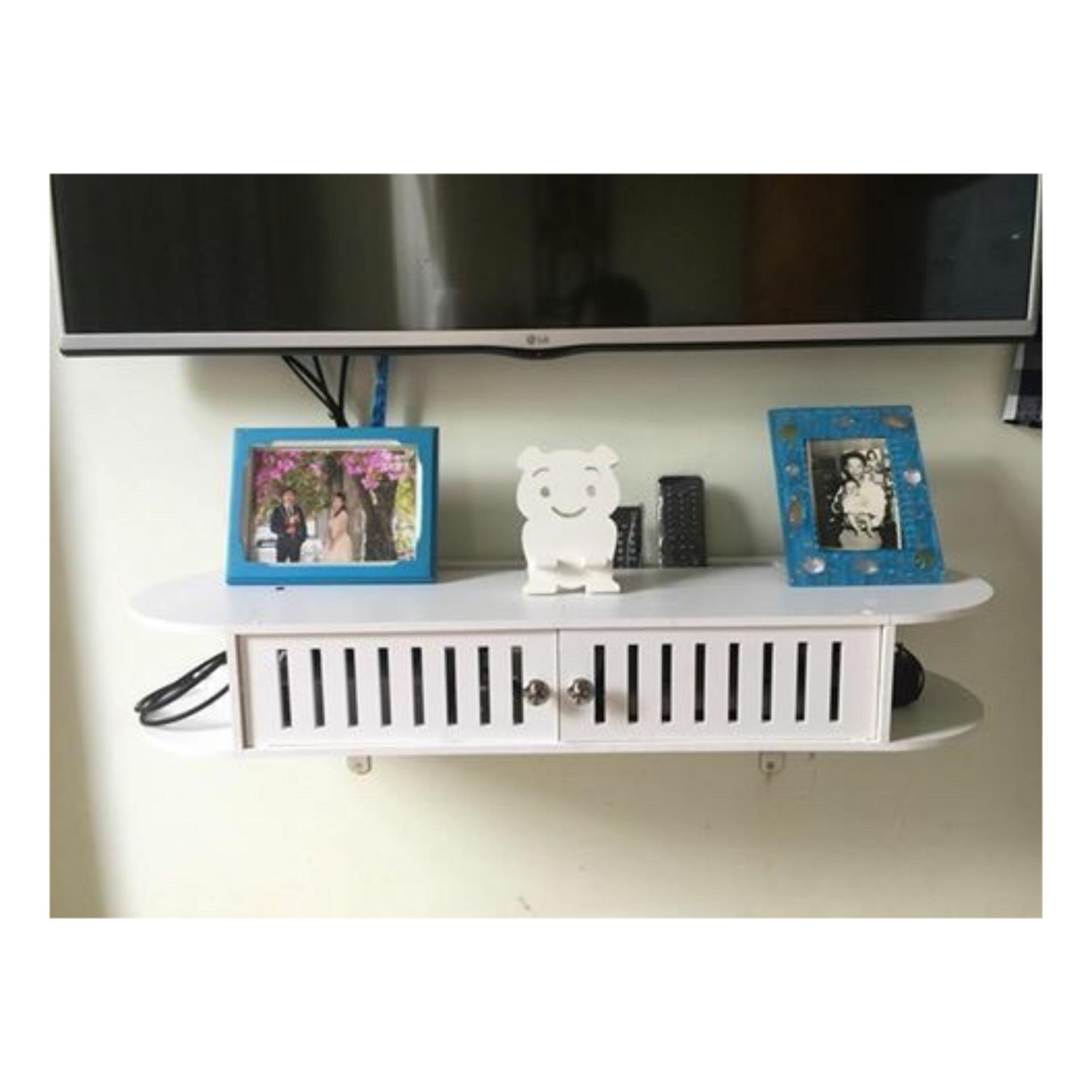 Kệ tivi treo tường 2 cánh (80x26x12cm) - HOME DECOR