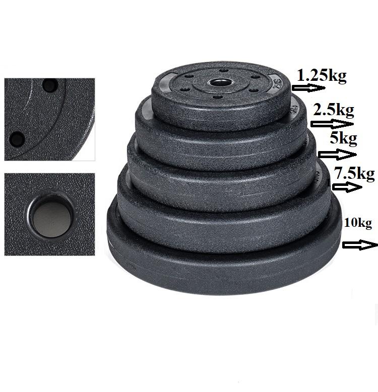 Tạ miếng nhựa 5kg phi 27 ( Đen)