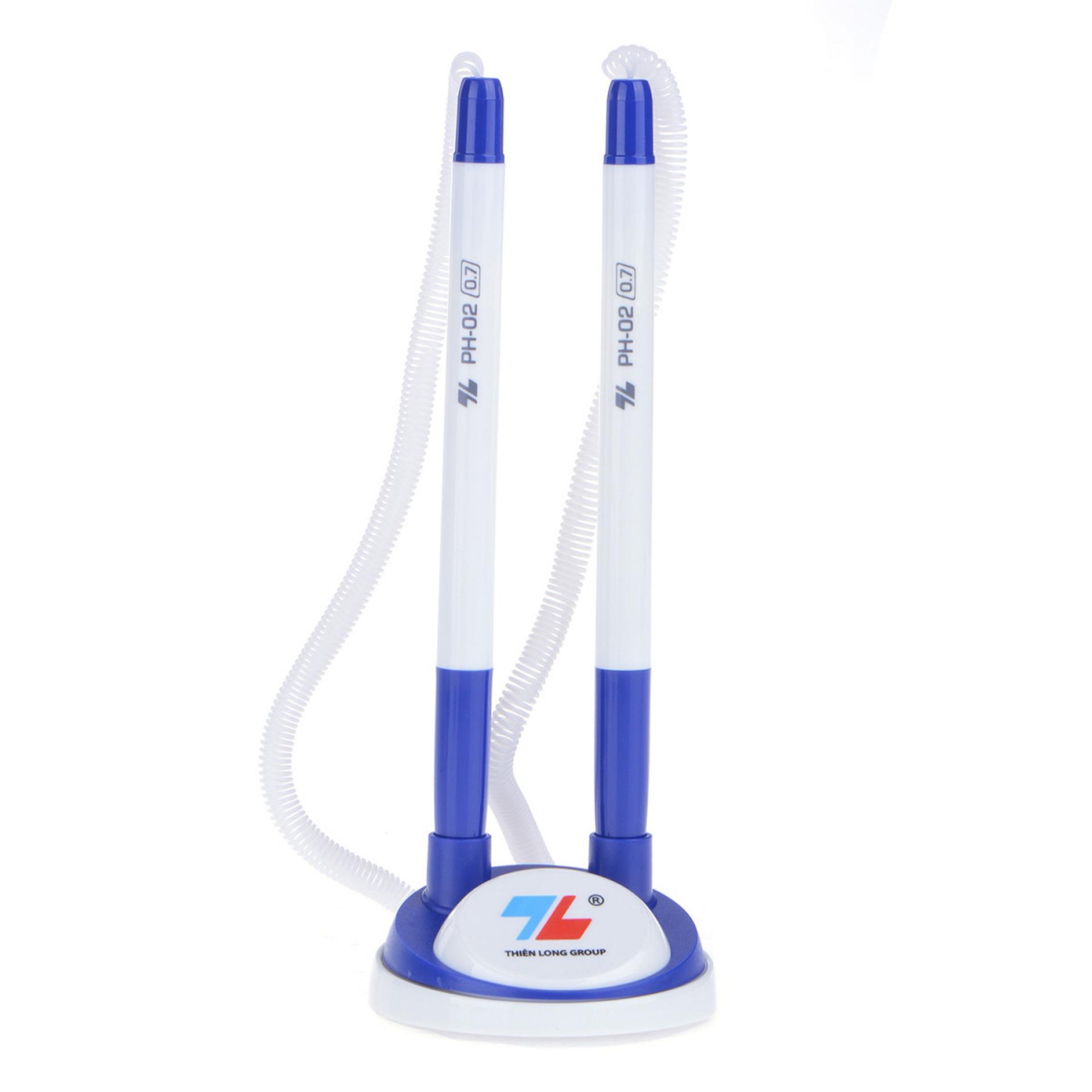 [HCM]BỘ 2 CẶP BÚT ĐẾ CẮM THIÊN LONG PH-02 (MÀU XANH)