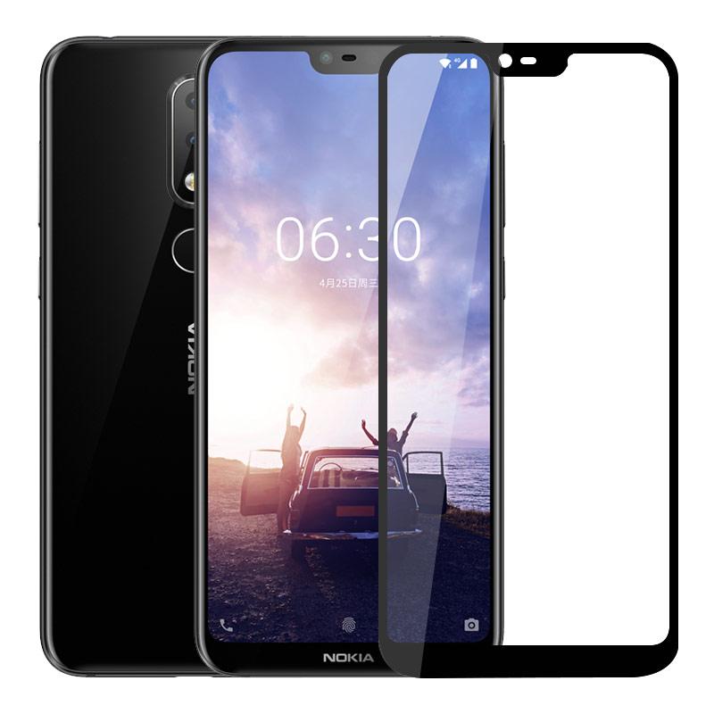Miếng dán cường lực 5D full màn cho Nokia X6 (Đen)