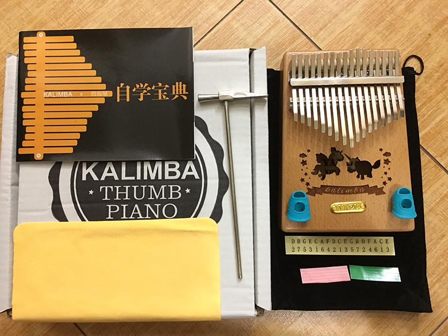 Đàn Kalimba YAEL cao cấp Gỗ tròn xanh PL-35USA full phụ kiện - Thumb Piano - HÀNG CÓ SẴN