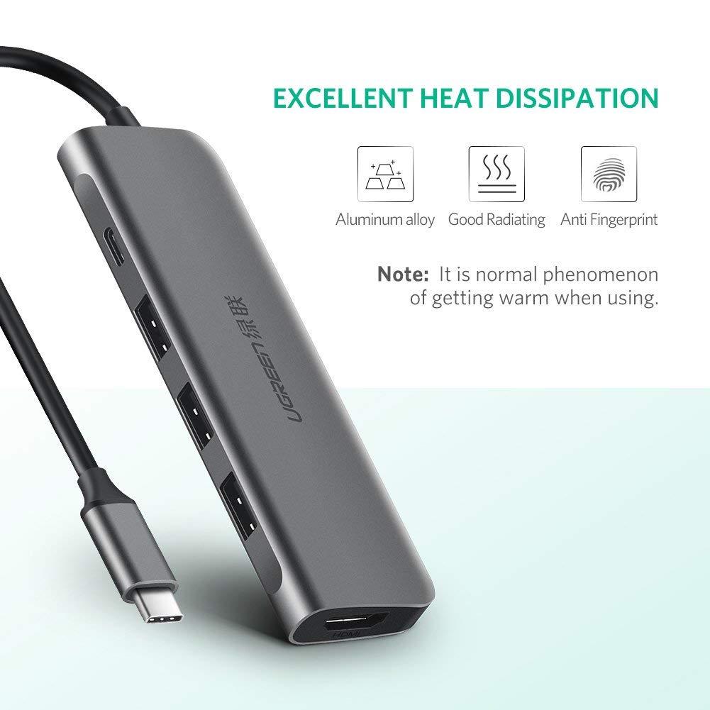 Cáp USB type-C sang HDMI/ Hub USB 3.0 hỗ trợ sạc Ugreen 50209