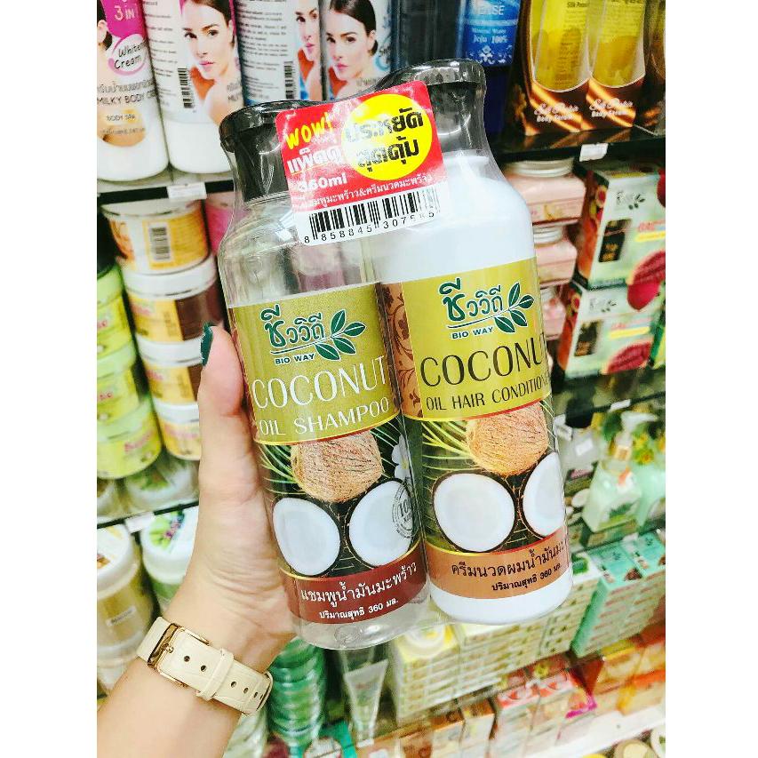 [HCM]Dầu gội - dầu xả dừa non Coconut Bioway Thái Lan [ QUÀ TẶNG ]