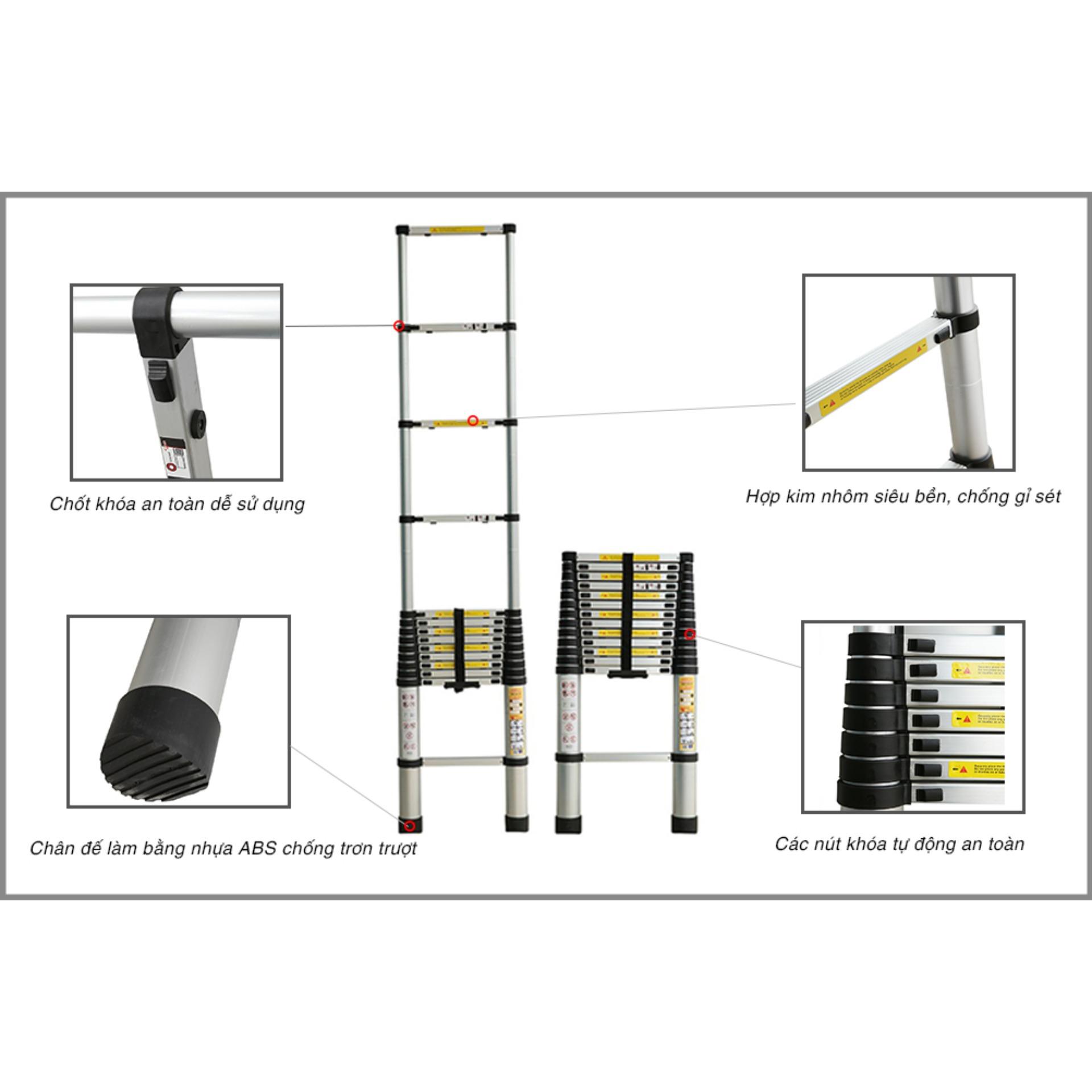 Thang nhôm rút đơn AMECA AMC480 - 4,8m công nghệ USA