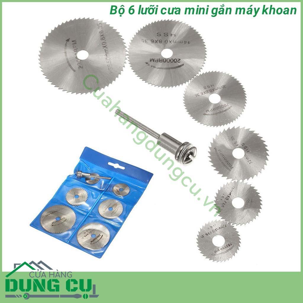 Bộ 6 lưỡi cưa mini thép HSS