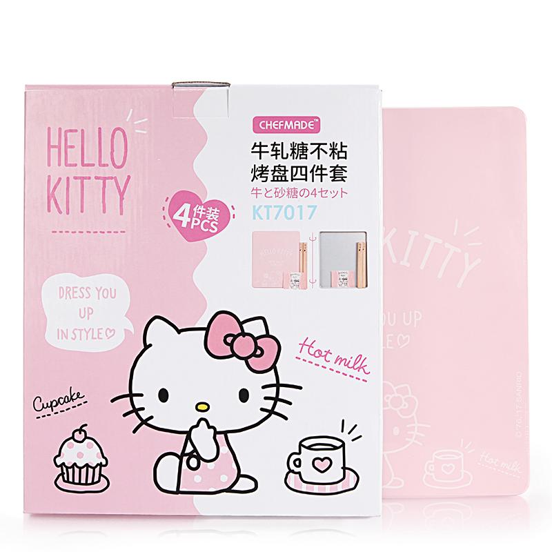 Hello Kitty Đồ Gia Dụng Kẹo Nougat Bộ Tạo Khuôn Hình Cắt Bộ Bốn Chiếc