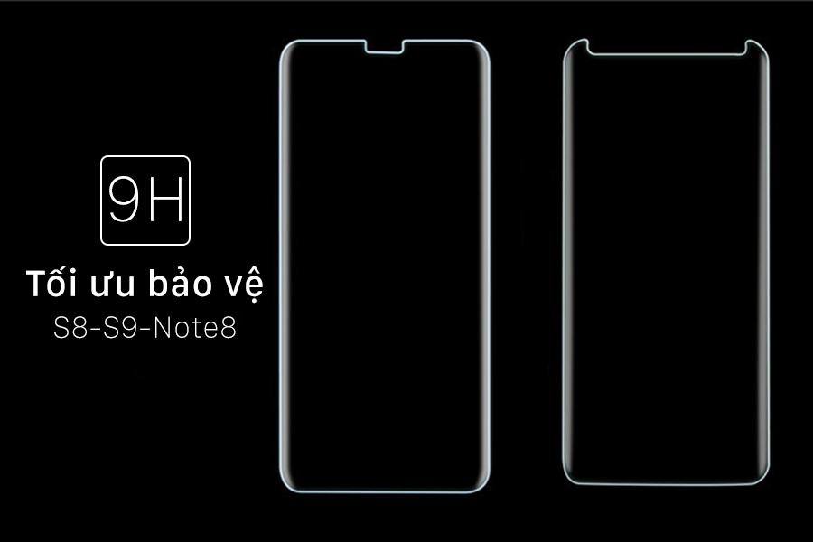 Miếng Dán Cường Lực Full Màn Keo Nước UV cho Samsung Galaxy Note 9